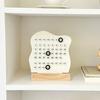 Wood Perpetual Calendar Desktop Acrylic Calendar Stand Week Month Day Display Desk Decor for Home Office Shop Bar