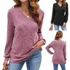 Autumn and Winter Women's Large Size Long-sleeved V-neck Casual Top Pit Sweater
