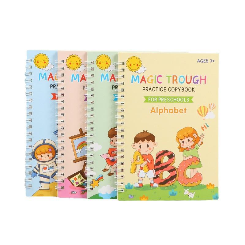 Preschool Grooved Handwriting Practice Book, Reusable Grooved Writing Books,Handwriting Book Practice For Kids