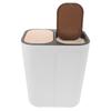 Garbage Can Lid Design Trash Candy Wrappers Bin Kitchen Recycling Waste Recycle Bins for 2 Compartments Plastic Dual