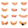 12 Types of Dentures for Halloween Cosplay Makeup Party Prank Funny Ghost Festival Crooked Teeth Soft Rubber Teeth Prank Prop