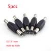 5pcs 5.5*2.1mm DC Male To Male Power Socket Connector CCTV Female To Female Panel Mounting Jack Adaptor