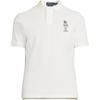 Polo Patterned Mesh Short Sleeve Polo Shirt Men Tops White 710967444-001