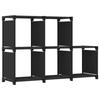 VidaXL Display Shelf 5 Cubes Bookcase Storage Shelf Organizer Storage Rack Home Interior Black 322602