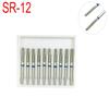 10PCS Dental Diamond Burs Medium FG 1.6mm for High Speed Handpiece Dental Lab Matreial SR-12