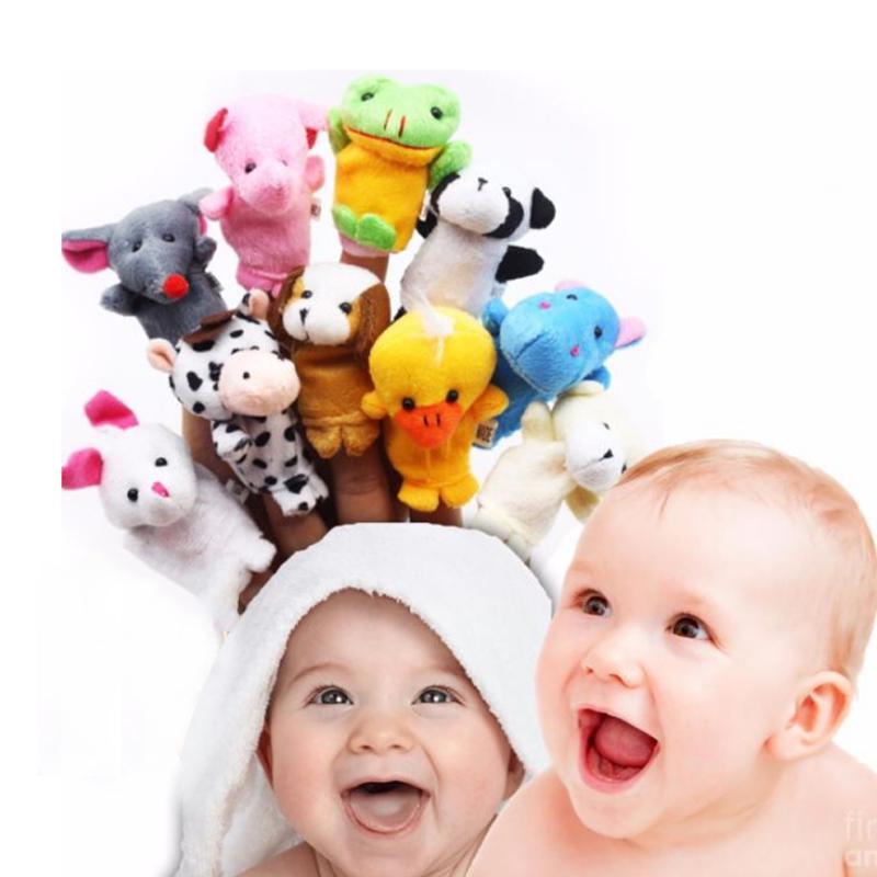 Creative Baby Toys Hot Cloth Finger Puppets 10PCS Boys Hand Educational Toy Cartoon Girls Doll Hand Puppet Family Animal Cute