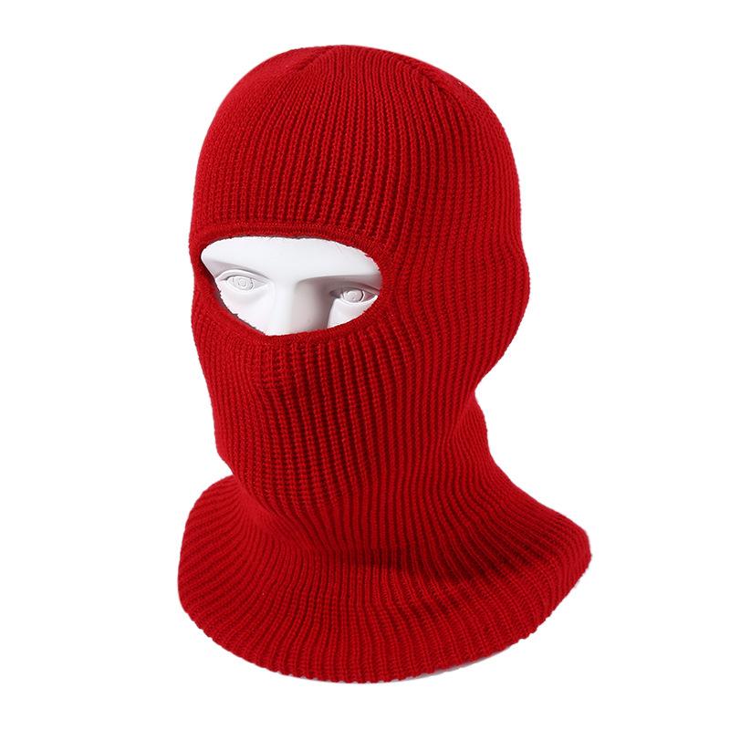 Full Face Cover Ski Mask Hat Bear Ear Balaclava Knitted Hats Outdoor Cycling Ear Protection Hat Beanies Hat Men