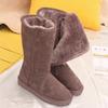 Women's Autumn and Winter Thickening Simple Warm Snow Boots Non Slip Cold Wear Female Thick Sole Lightweight Long Zip Models Women's Boots
