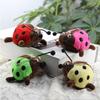 9Cm Cartoon Animal Plush Keychain Seven Star Ladybug Stuffed Small Toy Doll for Wedding Gifts
