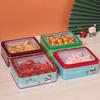 Christmas Transparent Window Tin Box Cookie Candy Tinplate Chocolate Storage Box With Exquisite Lid Christmas Gift Packaging Box