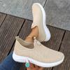 Comfortable Low-Top Fabric Sneakers Breathable Slip-On Sole Soft Shoes Fabric Inner & Insole - All-Season, Casual, Outdoor Sport Shoes for Women
