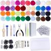 Dennty Wool Felting Kit with 40 Colors of Wool and Needles, Felting Needle Set, Craft Tools, DIY Materials, Beginner's Kit