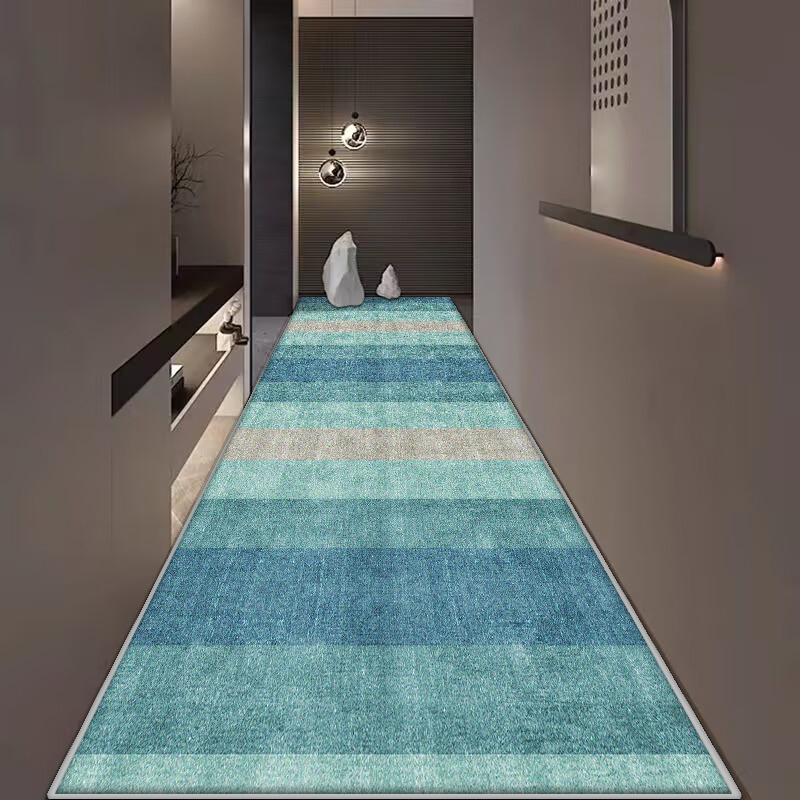 Modern Style Long Corridor Carpet Non-slip Hall Runner Easy Clean Hallway Area Rugs Washable Porch Entry Doormat Customizable