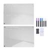 Monthly and Weekly Planning Board Set Clear Acrylic Dry Erase Board Schedule List Planner Calendar with 3 Color Pens