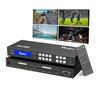 4K HDMI Matrix Switch HDMI Matrix Switcher Splitter 4 Inputs 4 Outputs Backlit Button EDID RS232 Support 4x4, 4K@30Hz HDCP, Management,