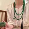 Chinese Tassel Beaded Crossbody Necklace - Retro Cheongsam Style