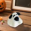 1/2Pcs Halloween Crochet Ghost Dog Doll Mini Handmade Knitting Pumpkin Ghost Puppy Doll Home Office Desktop Animal Decoration Ornament