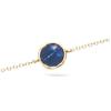 [R4209] - Gold Plated Bracelet 'Cleopatra' Golden Blue (sodalite) - 10 Mm