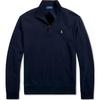 Polo Solid Color Half-Zip Logo Embroidered Long Sleeve Sweatshirt Men Sweatshirt Navy-Blue 710890534-028