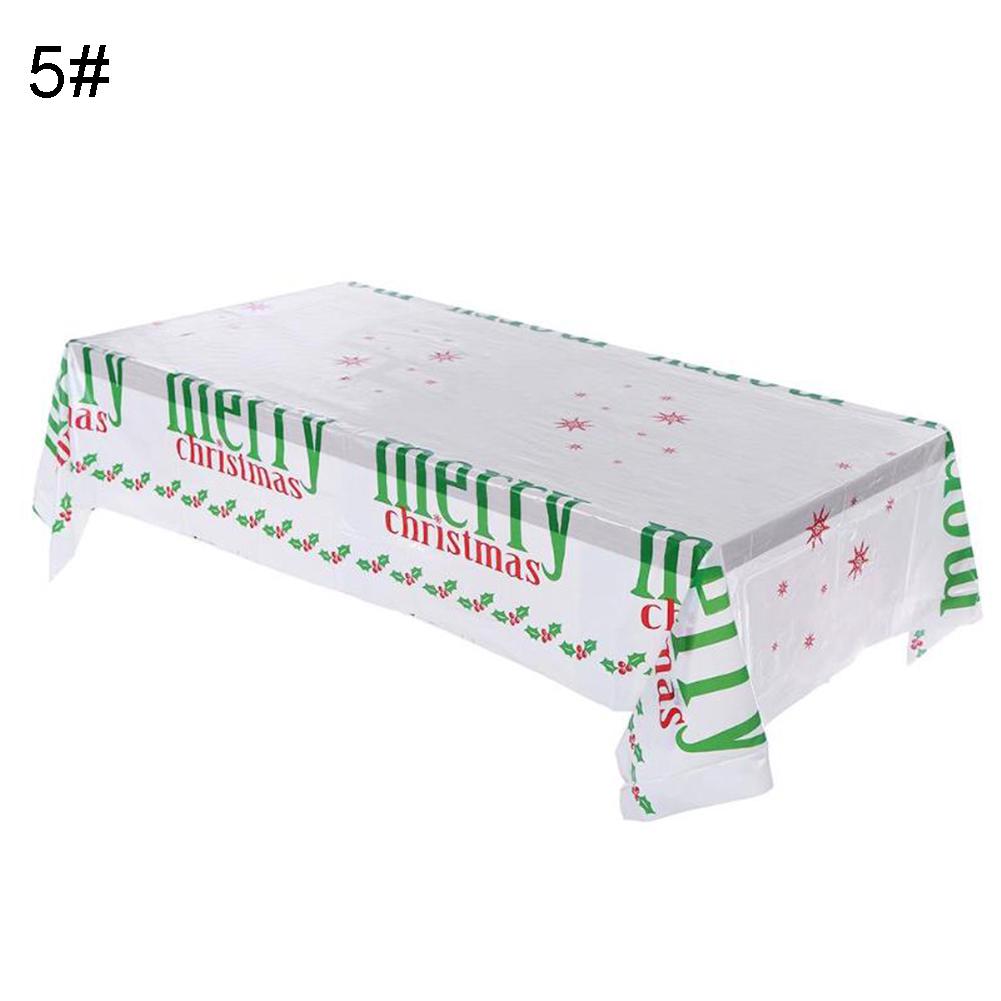 Waterproof Santa Snowman Tablecloth Dinner Table Cover Decor