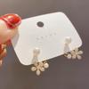 Korean Pearl Flower Earrings: Elegant Two-Way Wear for Women