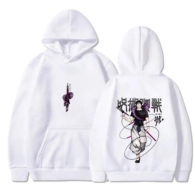 Jujutsu Kaisen Anime Hoodies Women Fushiguro Toji Print Hooded Sweatshirts Hip Hop Streetwear Gothic Pullover Hoodies & Sweatshirts Unisex