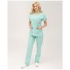 Two Piece Set Medical Scrubs Unisex Doctor Nursing Uniform Set Medical Uniform Surgical Suit Tops+Pants V-neck Short Sleeved Thin Tericoton Fabric