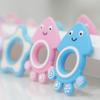 Yekko Mom Animal Friends Silicone Teether Squid, Nozzle, Squid (Blue), 1 Pc., Korean Baby Products