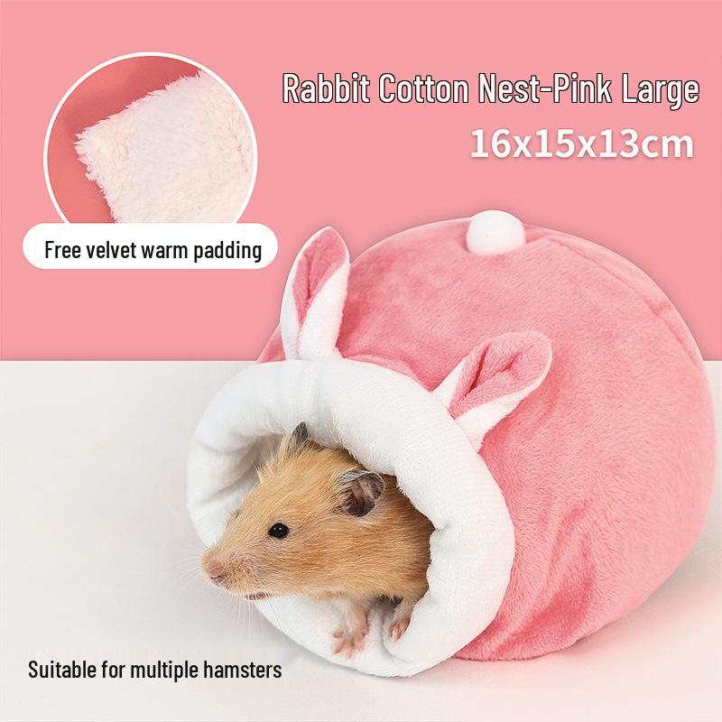 Теплое хлопковое гнездо для хомяков и мышей - Зимний спальный мешок-домик