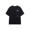 Li Ning CF Letter Round Neck Loose Short Sleeve Drop Shoulder T-Shirt Unisex Tops Black AHSUB19-2
