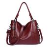 Niche Women Fashion Retro Middle-aged Handbag Large Capacity Soft Leather Shoulder Crossbody Bag