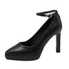 2024 Spring New High-heeled Women's Shoes Fashion Thin Heel Pointed Catwalk Shallow Mouth Single Shoes Comfortable One-button Work Shoes