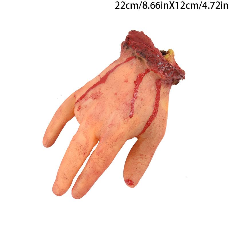 Halloween Horror Props Bloody Hand Haunted House Party Decoration Scary Fake Hand Finger Leg Foot Brain Heart Halloween Supplies