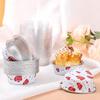 10Pcs/Set 100Ml Heart Shaped Aluminum Foil Cake Cup With Lids Baking Pans