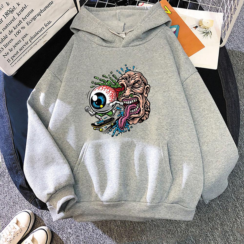 The Eye of Skateboarding Hoodies Male/Female Sweatshirts with Hooded Long Sleeve Casual Kpop Streetwear Mens Coat