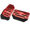 Universal Red Gas Axle Pedal and Brake Pedal Cover Foot Pad Anti-Slip for Matic Transmission Car