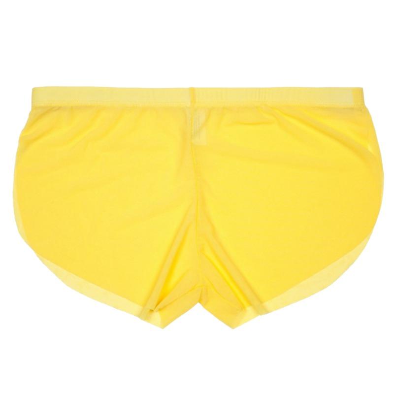 Men's Side Slit Pajama Shorts Low Waist Ultra-Thin Sleeping Bottom Homewear