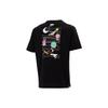 Logo Print Casual Sports Round Neck Short Sleeve T-Shirt Men Tops Black 533039-01
