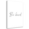 Canvas Print, Inscription Be Nice