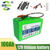 New 12V 100Ah Lithium Ion Rechargeable Battery Charger Deep Cycle Battery Pack For Kid Scooters with Built-in BMS Power Display
