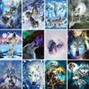 5D DIY Diamond Painting Animal Wolf Cross Stitch Kit Full Diamond Embroidery Gift Mosaic Rhinestone Home Decoration Painting