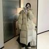 Hooded White Duck Down Jacket Women's Medium and Long 2025 Winter New Thickened Large Quilt Knee Warm Jacket