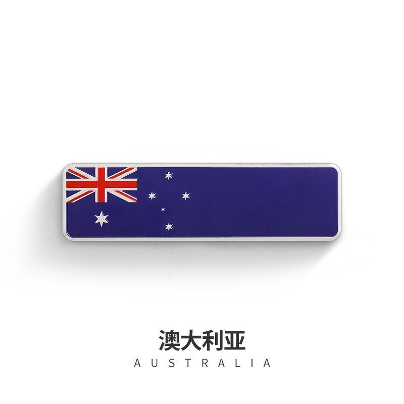 Car Styling 3D Aluminum UK Germany USA Russia France Sweden Malaysia Indonesia National Flag Emblem Badge Motorcycle Car Sticker