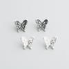 Retro Thai S925 Sterling Silver Butterfly Spacer Beads for DIY Beading, Bracelets, Necklaces, and Jewelry Accessories.
