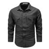 Новая военная рабочая одежда для активного отдыха, быстросохнущая рубашка с длинными рукавами, весна и осень, многокарманная тонкая куртка-рубашка без глажки для мужчин