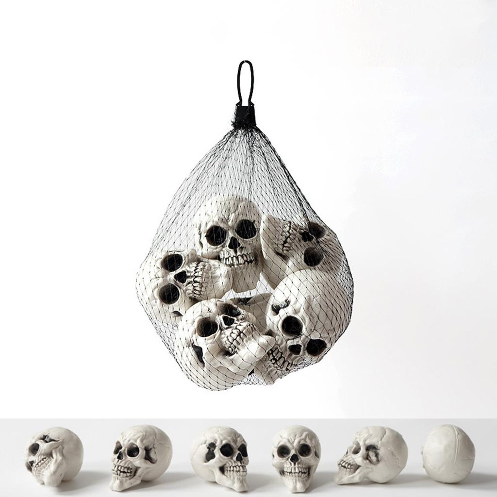 10 шт. Хэллоуин Декор Реалистично Выглядящие Черепа Готический Стиль Голова Скелета Человека Украшения Для Вечеринки в Доме с Привидениями Праздник