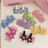Children's Candy Color Star Hair Clip for Girls - Sweet Side Bang Duckbill Hairpin.
