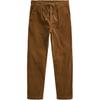 Polo Waistband Drawstring Casual Pants Men Bottoms Brown Yellow MNPOPNT14H20072
