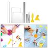 9PCS Polymer Clay Tools Acrylic Roller Clear Sheet Backing Board Punch