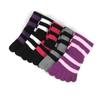 Cozy Colorful Female Hosiery Girls Women Fashion Full Toe Socks Cotton Sock Stripe Toe Separated